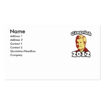 Gingrich 2012 Picture Business Card Templates