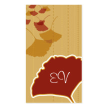 Ginkgo Leaf Biz Card Business Card Template