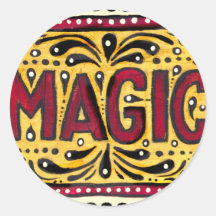 Gipsy Magic Round Stickers