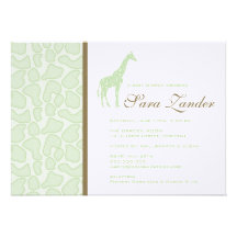 Giraffe Baby Shower Invitation