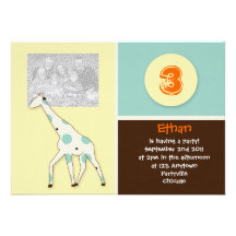 Giraffe Birthday Party Invitation