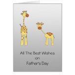Giraffe Design Fathers Day Card.