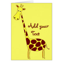 Giraffe Greeting Card