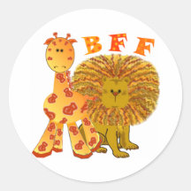 Giraffe & Lion Sticker