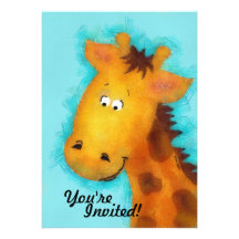 Giraffe Party Personalised Invitations