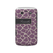 Giraffe Pattern BlackBerry Bold Case (lavender)