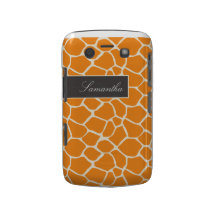 Giraffe Pattern BlackBerry Bold Case (orange)