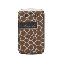 Giraffe Pattern BlackBerry Bold Case (taupe)