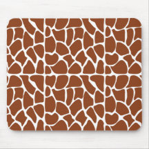 Giraffe Pattern. Brown. Mousemats