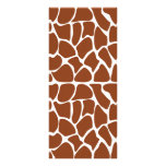 Giraffe Pattern. Brown. Personalized Rack Card