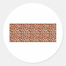 Giraffe Pattern. Brown. Stickers