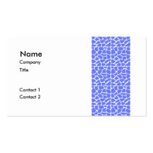 Giraffe Pattern. Cornflower Blue. Business Card Templates