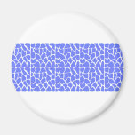 Giraffe Pattern. Cornflower Blue. Fridge Magnet