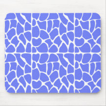 Giraffe Pattern. Cornflower Blue. Mouse Pad