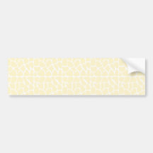 Giraffe Pattern. Cream Colour Bumper Stickers