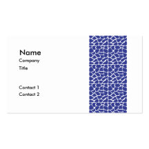 Giraffe Pattern. Dark Blue. Business Card