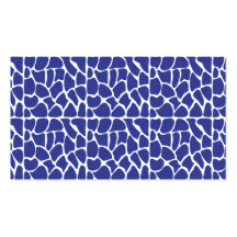 Giraffe Pattern. Dark Blue. Business Card