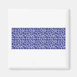 Giraffe Pattern. Dark Blue. Magnet