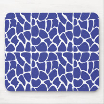 Giraffe Pattern. Dark Blue. Mousepad