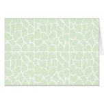 Giraffe Pattern. Mint Green. Greeting Cards