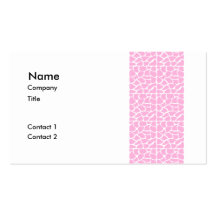Giraffe Pattern. Pale Pink. Business Card Templates
