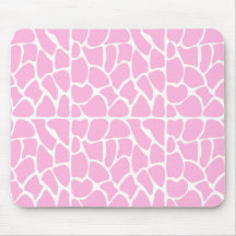 Giraffe Pattern. Pale Pink. Mouse Mat