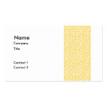 Giraffe Pattern. Yellow. Business Card