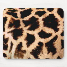 giraffe print mousepad