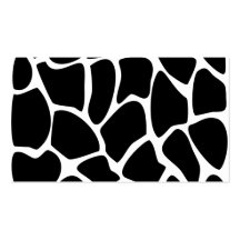 Giraffe Print Pattern. Animal Print Design, Black Business Cards