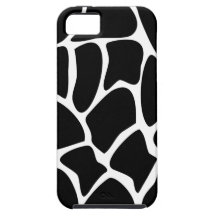 Giraffe Print Pattern. Animal Print Design, Black. iPhone 5 Covers