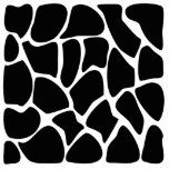 Giraffe Print Pattern. Animal Print Design, Black Acrylic Cut Out