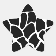 Giraffe Print Pattern. Animal Print Design, Black Stickers