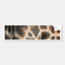Giraffe Print Pattern Bumper Sticker