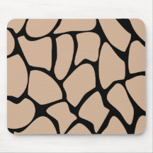 Giraffe Print Pattern in Beige. Mouse Mat