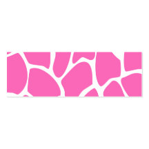 Giraffe Print Pattern in Bright Pink. Business Cards
