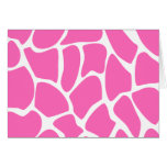 Giraffe Print Pattern in Bright Pink. Greeting Cards