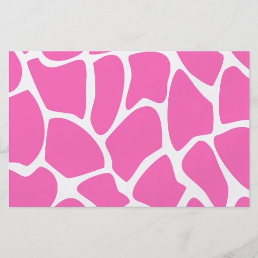 Giraffe Print Pattern in Bright Pink. Full Color Flyer