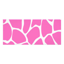 Giraffe Print Pattern in Bright Pink. Personalized Invite