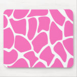 Giraffe Print Pattern in Bright Pink. Mouse Pad