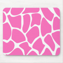 Giraffe Print Pattern in Bright Pink. Mousepad