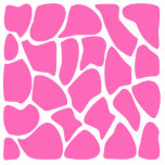 Giraffe Print Pattern in Bright Pink. Photo Cutout