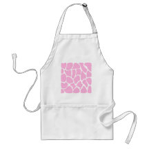 Giraffe Print Pattern in Candy Pink. Aprons