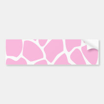 Giraffe Print Pattern in Candy Pink. Bumper Stickers