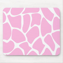 Giraffe Print Pattern in Candy Pink. Mousemats