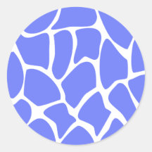 Giraffe Print Pattern in Cornflower Blue. Stickers