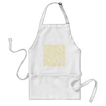 Giraffe Print Pattern in Cream Colour. Apron