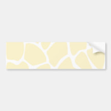 Giraffe Print Pattern in Cream Colour. Bumper Sticker