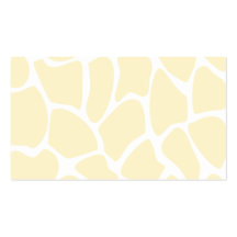 Giraffe Print Pattern in Cream Colour. Business Cards