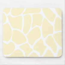Giraffe Print Pattern in Cream Colour. Mousepad