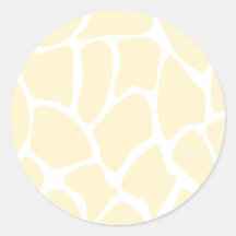 Giraffe Print Pattern in Cream Colour. Sticker